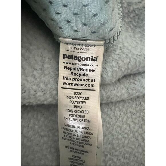 Patagonia Women's Thermal Blue Fleece Retro Pile Marsupial Jacket Size Small NWT - Picture 5 of 7